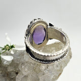 Faceted Amethyst & Butterfly Sterling Ring