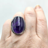 Large Amethyst Sterling Ring