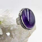 Large Amethyst Sterling Ring