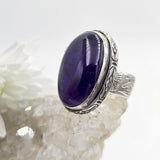 Large Amethyst Sterling Ring