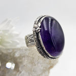 Large Amethyst Sterling Ring