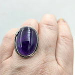 Large Amethyst Sterling Ring